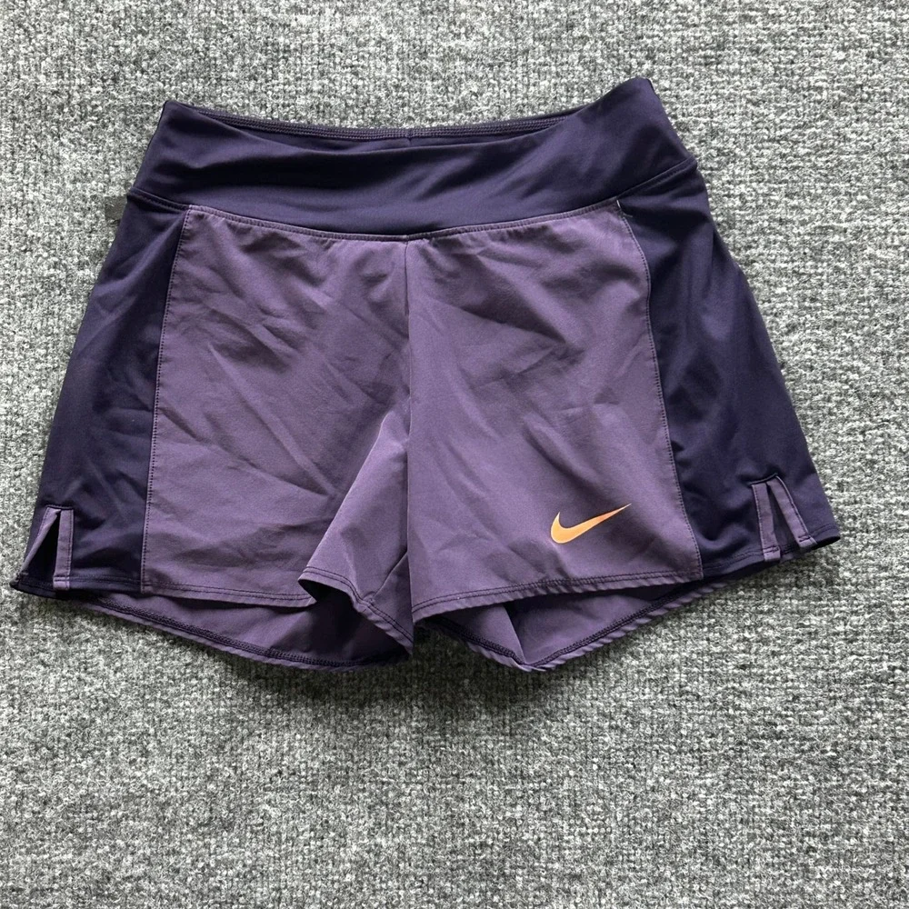 Nike Athletic Shorts Womens Size S Purple Dri-Fit Running Breathable Lightweight